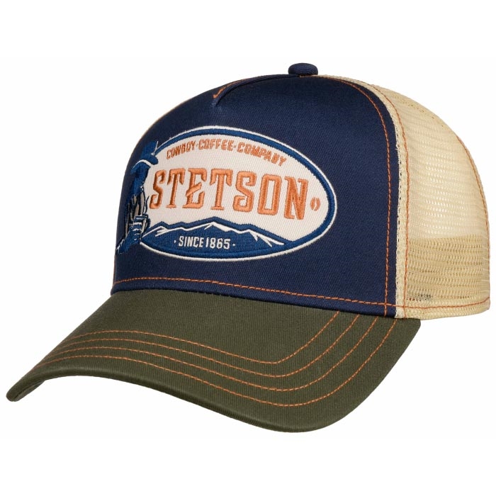 Stetson Trucker Cap Cowboy Coffee Company  Grøn Navy Baseball Cap  Kasket