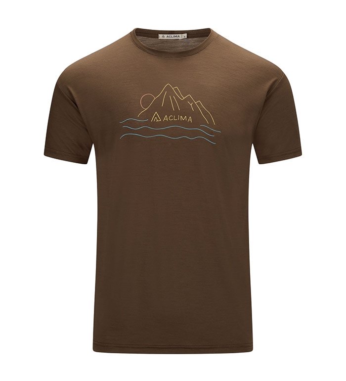 Aclima Lightwool Classic Tee Sunset Dark Earth-- -shirt Polo-shirt