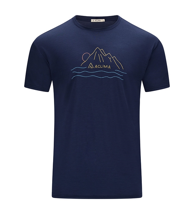 Aclima Lightwool Classic Tee Sunset-navy Blazer- -shirt Polo-shirt