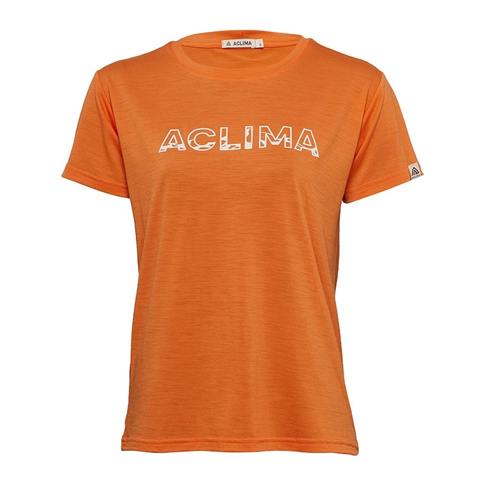 Aclima Lightwool -shirt Relaxed Fit Kvinder Damer-orange Tiger- -shirts