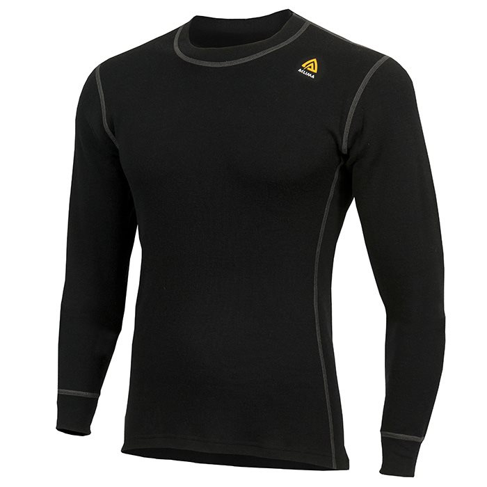 Aclima Warmwool Crew Neck Man  Sort-   Undertøj