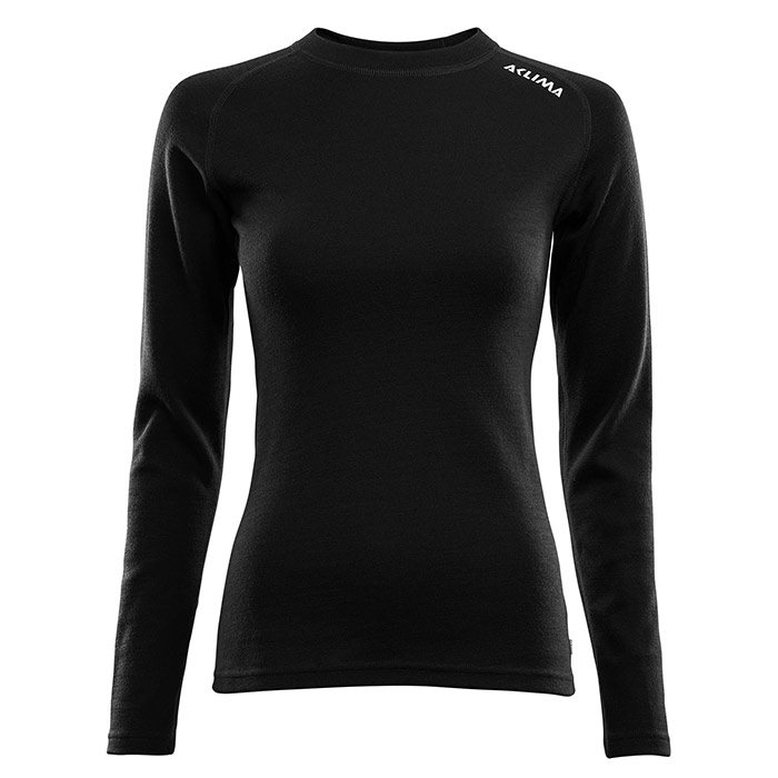 Aclima Warmwool Crew Neck Woman  Sort-   Undertøj
