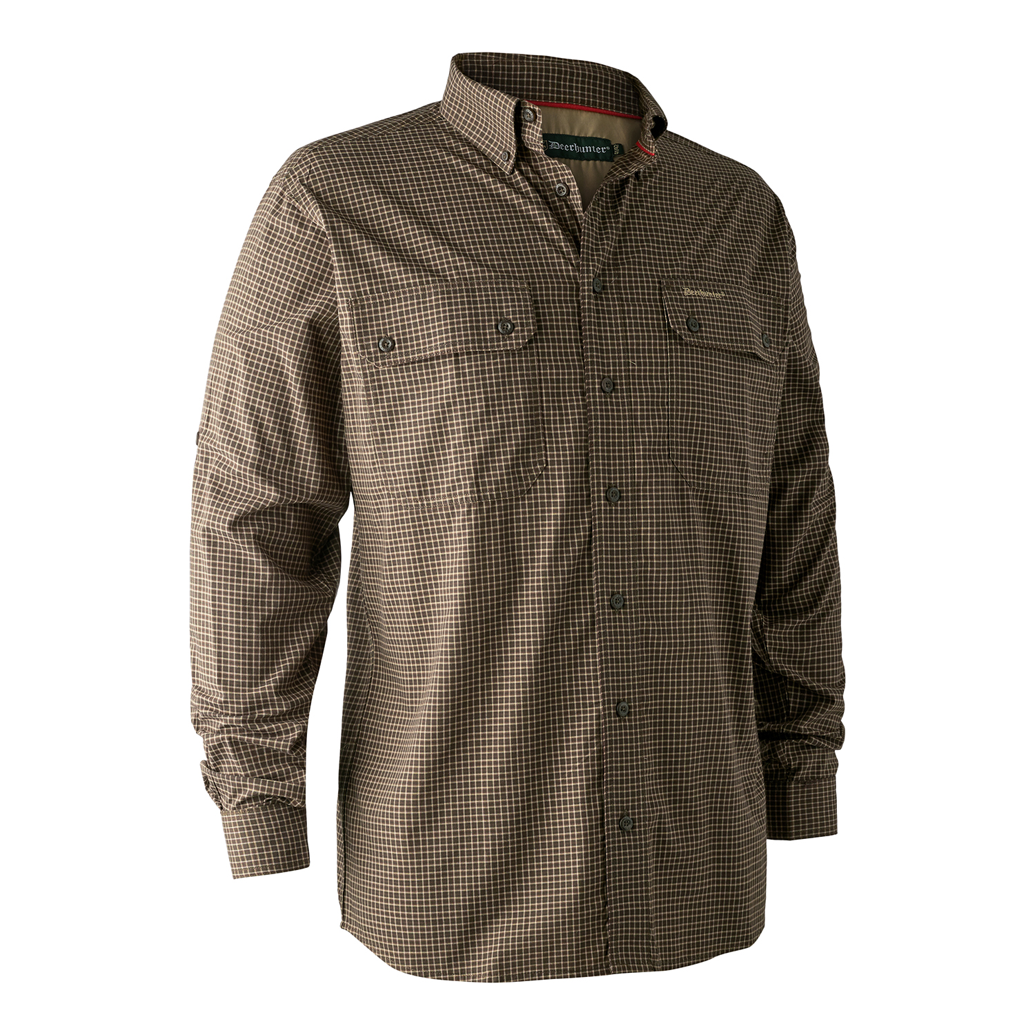 Callum Bamboo Skjorte Green Check 39 40