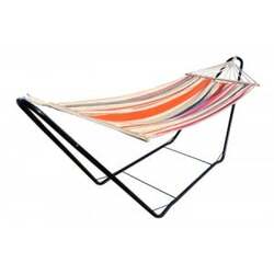 Chillounge Sunrise Single Spreader Bar Hammock With Powder Coated Steel Stand Hængekøje