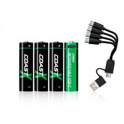 Coast   5v   Usb-  Genopladelige Batterier  Inkl  Ladekabel    Stk  Batteri