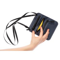 Cocoon Secret Neck Wallet 19x16   Navy Yellow Pengekat