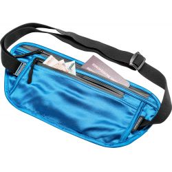 Cocoon Secret Waist Wallet   Silk 30x14   Blue Bæltetaske