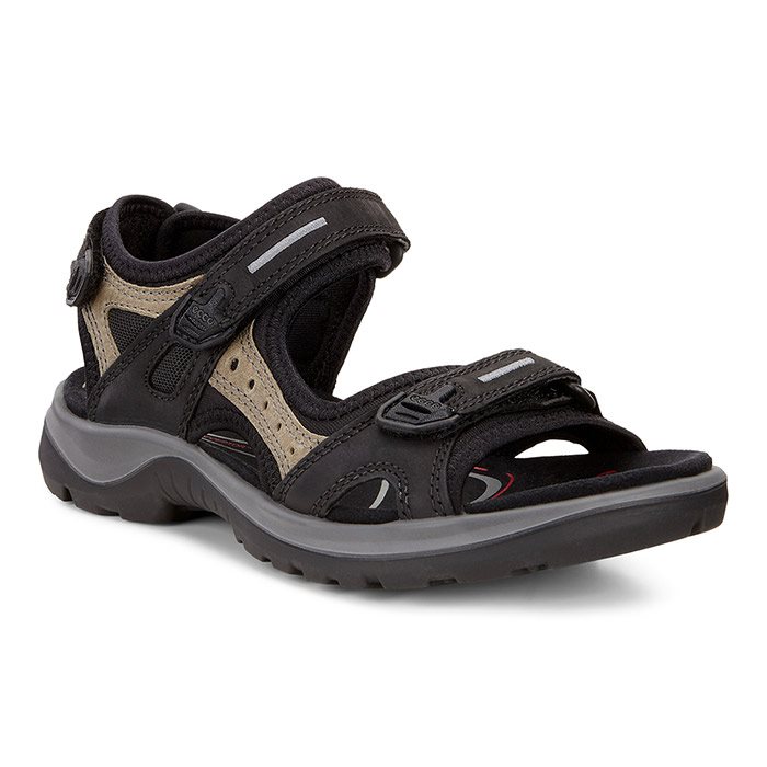 Ecco Offroad Yucaorange Dame Beigeal  Sort Mole-36 Sandaler