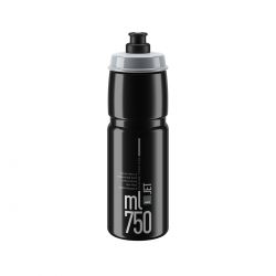 Elite Flaske Jet Black  Grey Logo 750ml Drikkeflaske