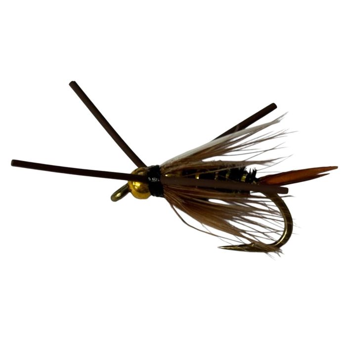 Fishmadman Prince Nymph-double Bead    Brown Rubberlegs