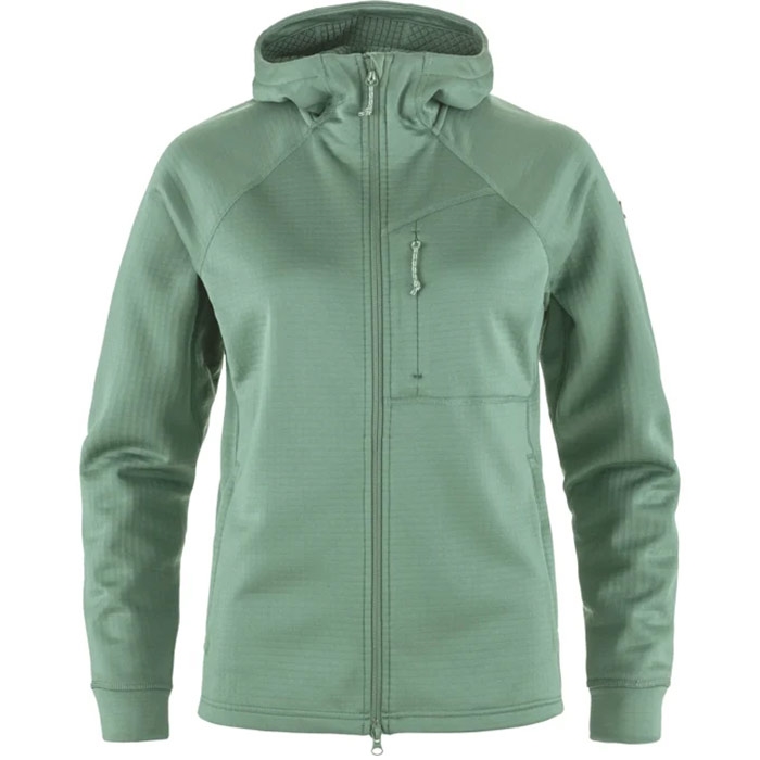 Fjällräven Abisko Grid Fleece Hoodie Kvinder   Damer-patina Grøn-  Fleecejakker   Softshell