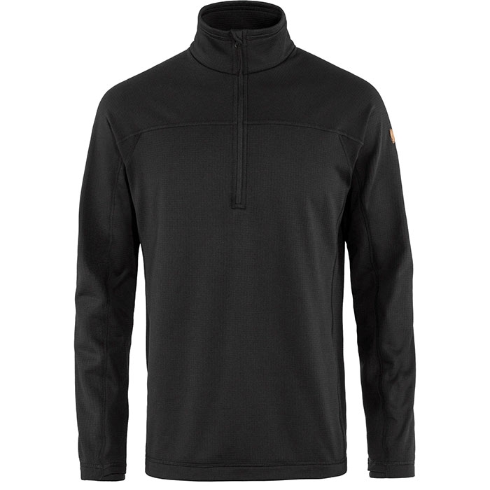 Fjällräven Abisko Lite Fleece Half Zip Herre   Mænd-black-   Fleecejakker