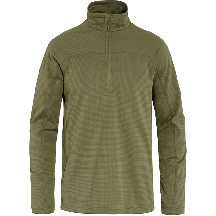 Fjällräven Abisko Lite Fleece Half Zip Herre   Mænd-green-   Fleecejakker