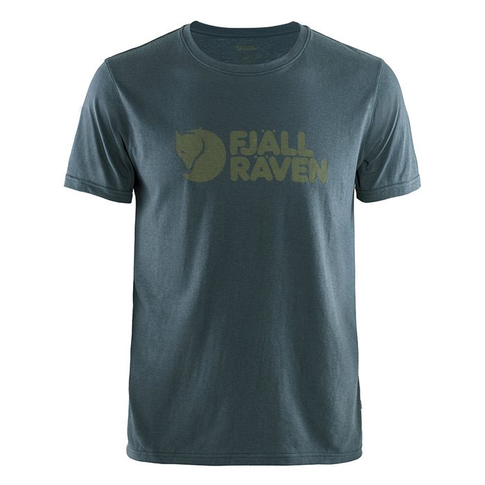 Fjällräven Logo T-shirt til Mænd - Mørkeblå