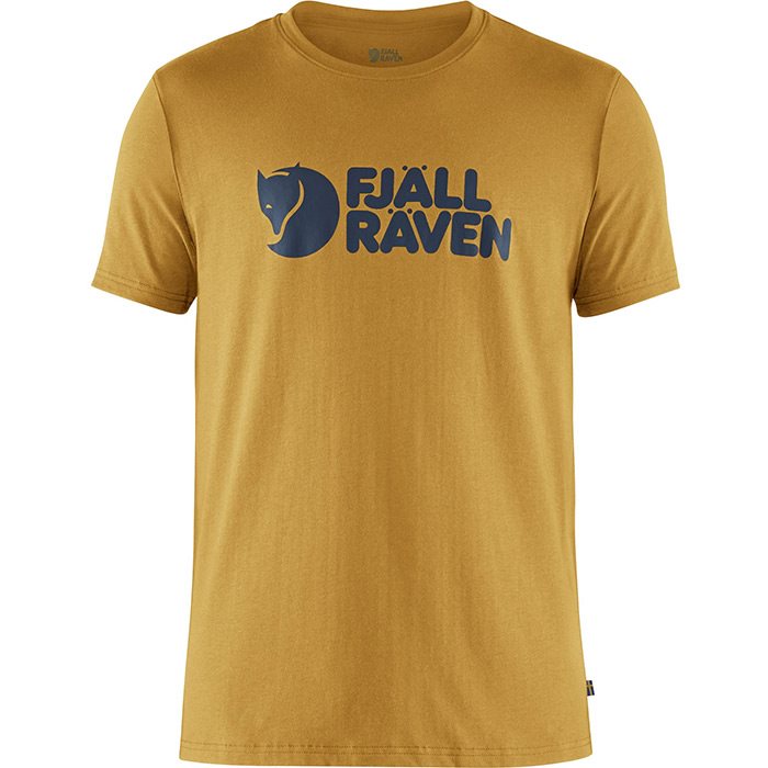 Fjällräven Logo  -shirt Herre   Mænd-ochre-    -shirt  Polo-shirt