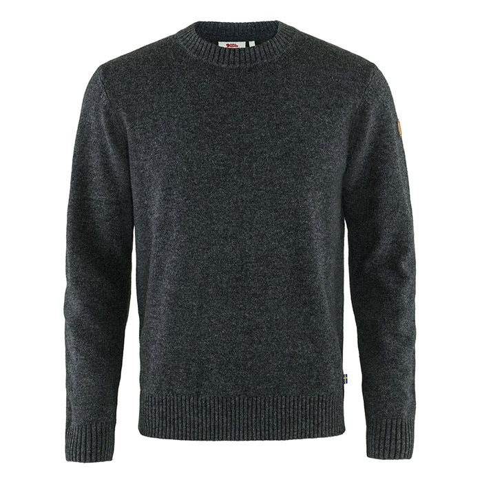 Fjällräven övik Round-neck Sweater Herre   Mænd 100 Uld-grå-   Trøjer