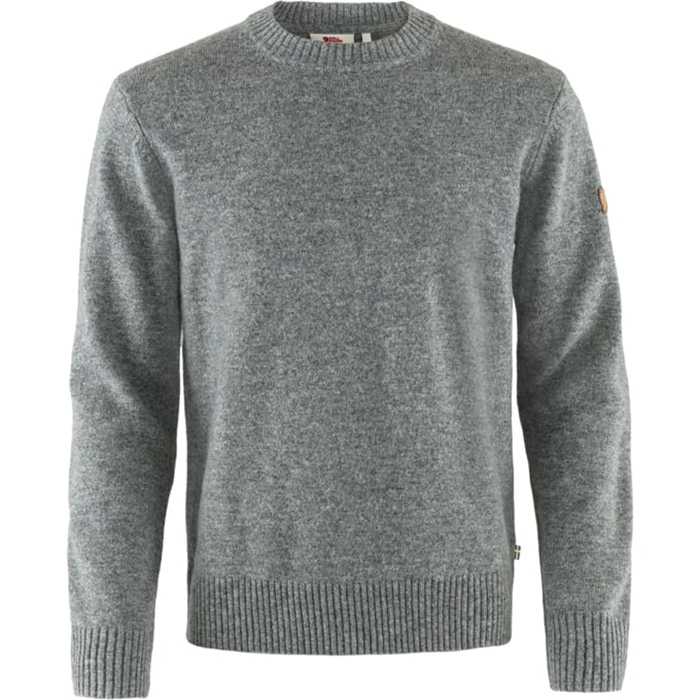 Fjällräven övik Round-neck Sweater Herre   Mænd 100  Uld-grå-   Trøjer