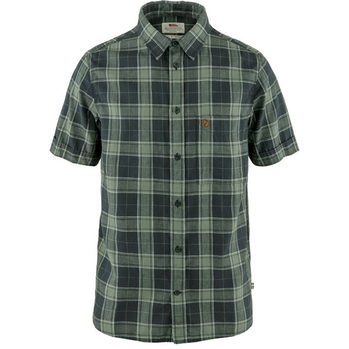Fjällräven övik Travel Shirt Herre   Mænd-mørkeblå   Patina Grøn-   Skjorter