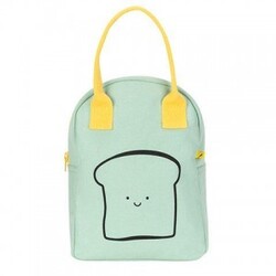 Fluf Zipper Lunch Bag Happy Bread Mint