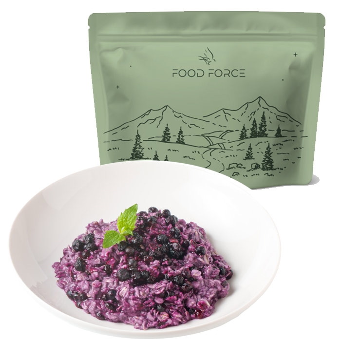 Food Force Havregrød   Blåbær 100g  372 Kcal  Mad