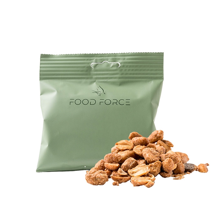 Food Force Jordnødder Med Honning   Salt 50g  281 Kcal  Mad