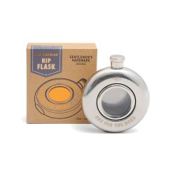 Gentlemen   Hardware Round Hip Flask Lommelærke