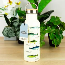 Gift Republic Double-walled Stainless Steel Water Bottle 500   Fish Drikkeflaske