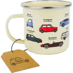 Gift Republic Enamel Mug Cars Krus