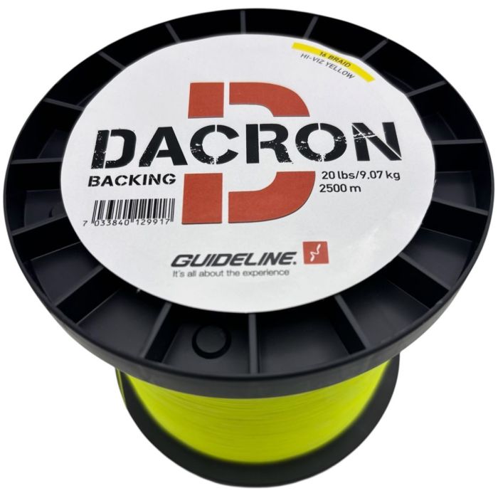 Guideline Braided Backing 20lbs  -viz Yellow 2500m