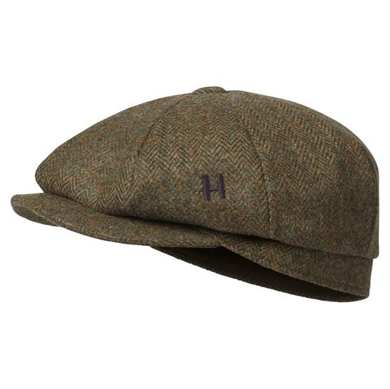 Härkila Kenmore    Baker Boy Cap  Forest Green   Herringbone