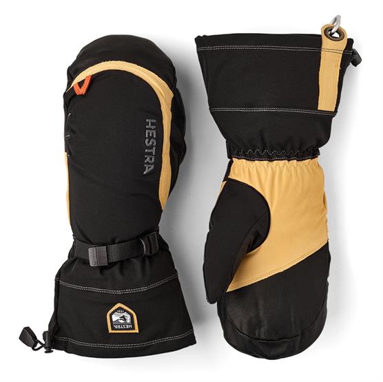 Hestra Army Leather Expedition Mitt  Black   Light Brown