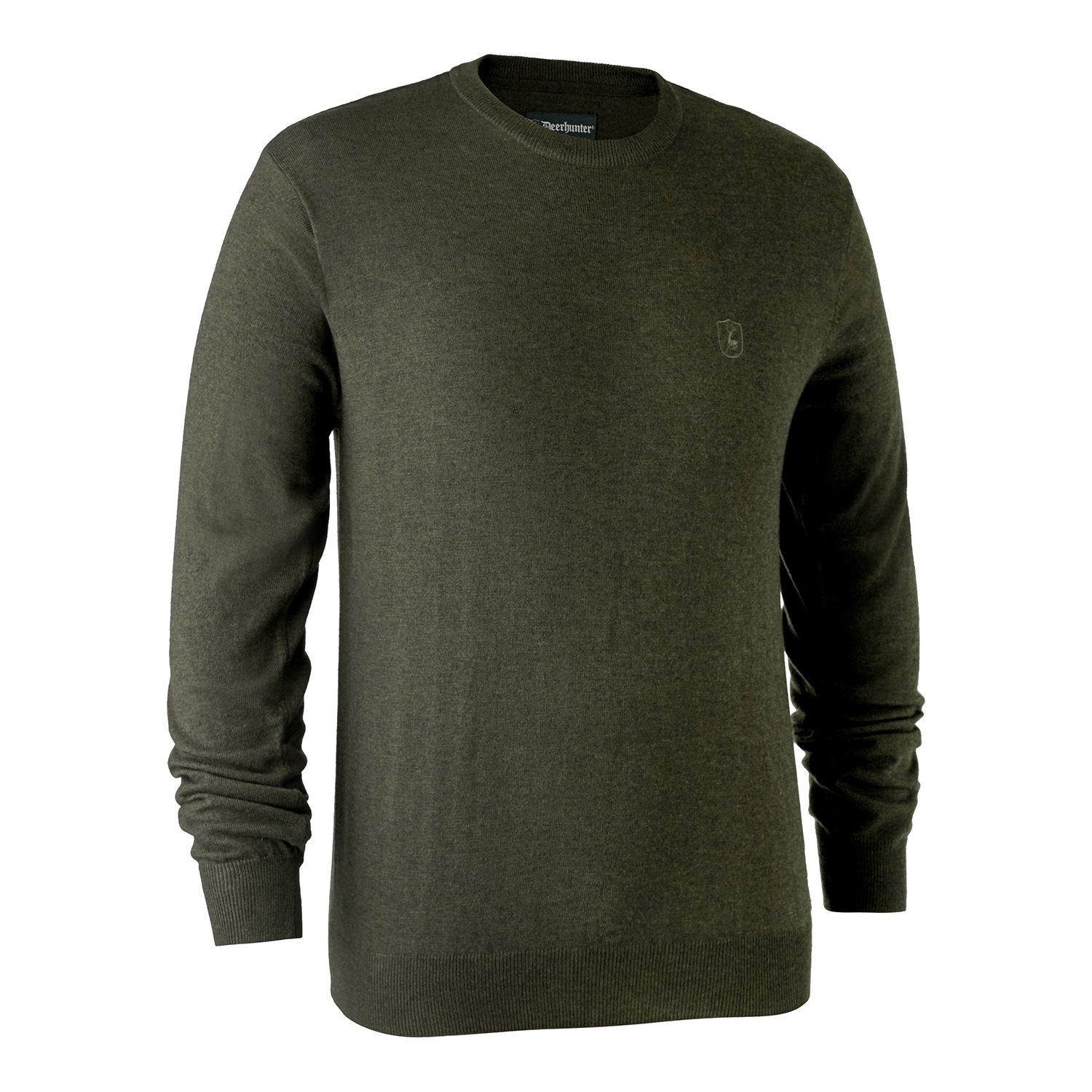 Kingston Strik Med Rund Hals Green Melange