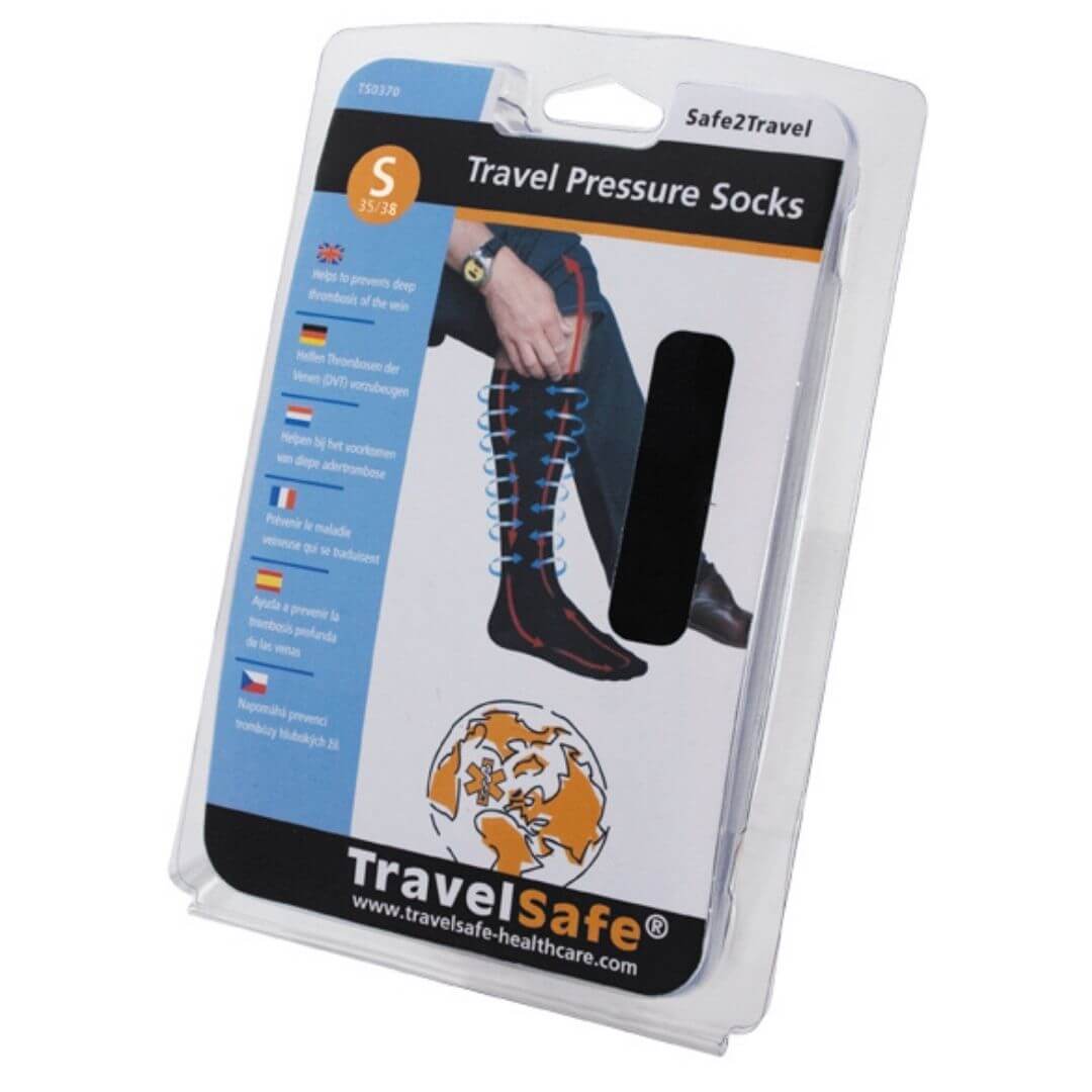 Kompressionsstrømper Sort Travelsafe