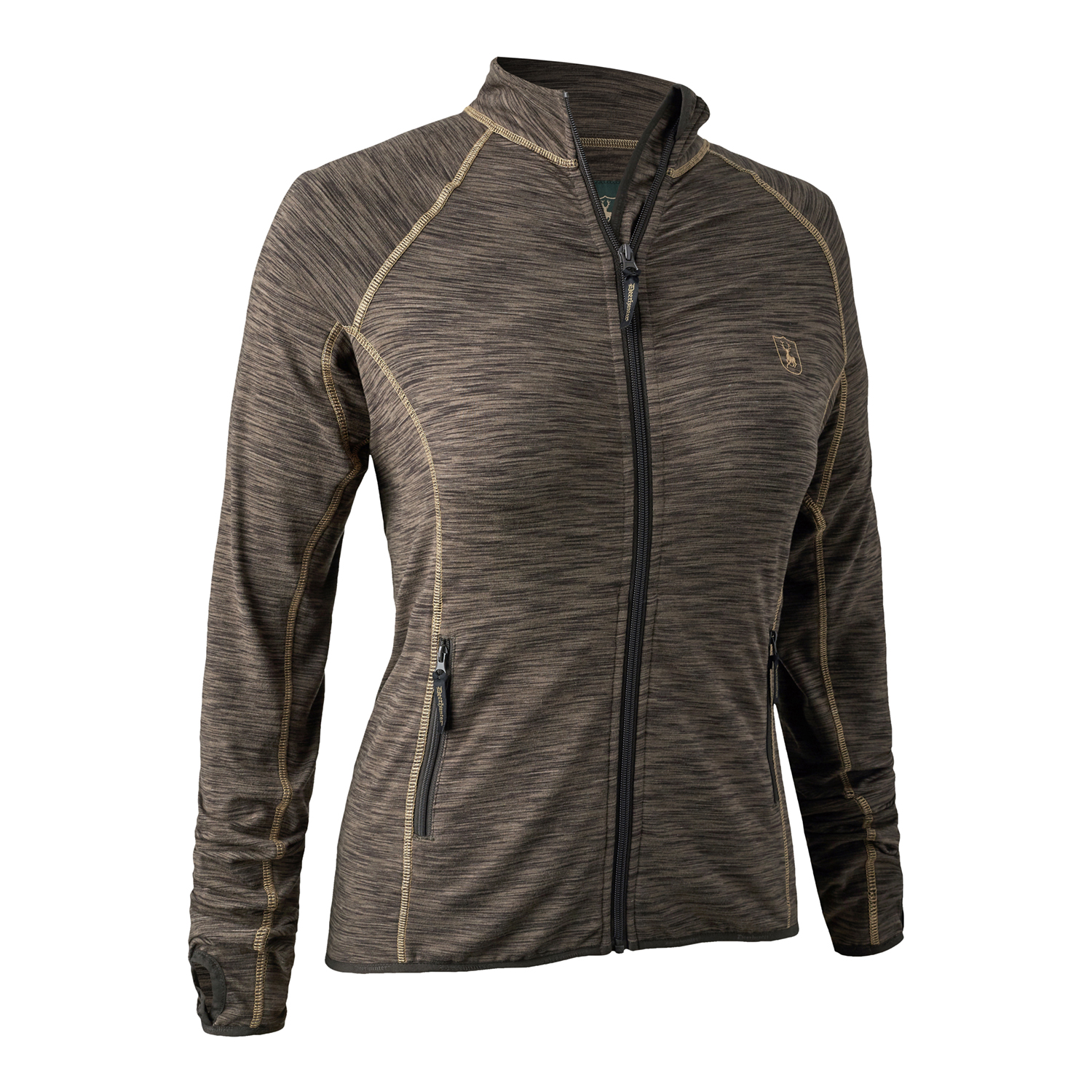 Lady Insulated Fleece Brown Melange 36