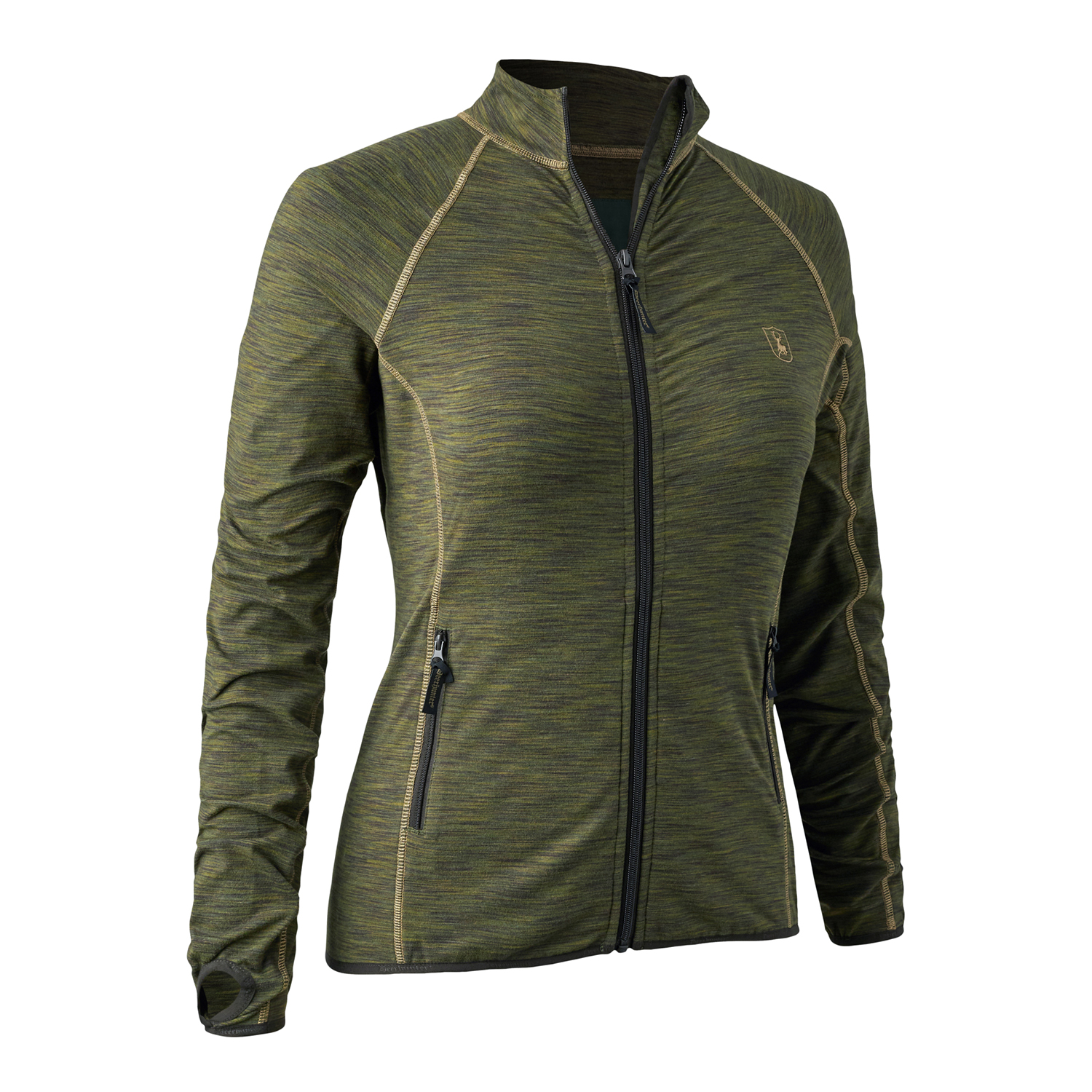 Lady Insulated Fleece Green Melange 36