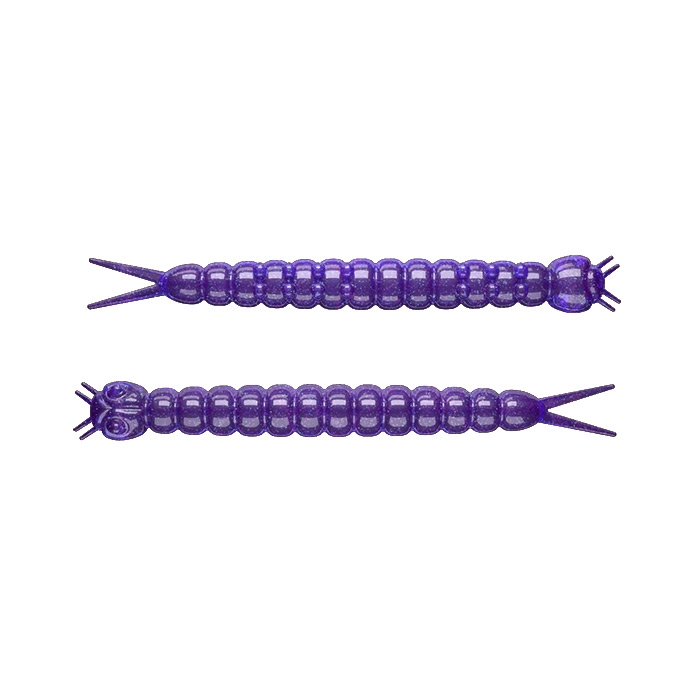 Libra Lures Slight Worm Ost 38 - Lilla Glitter Gummisfisk