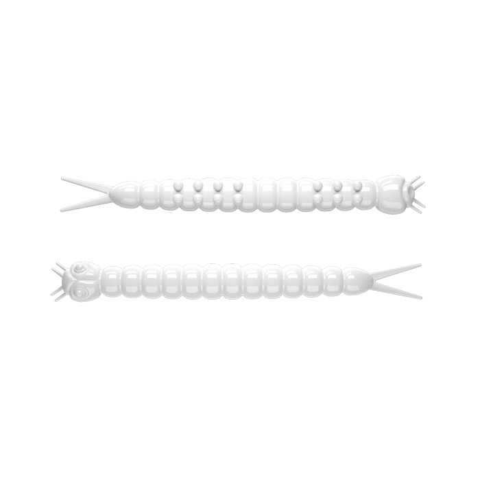 Libra Lures Slight Worm Ost 38  -white Gummisfisk  Shad  Jig