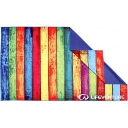 Lifeventure Softfibre Trek Towel Striped Planks Håndklæde