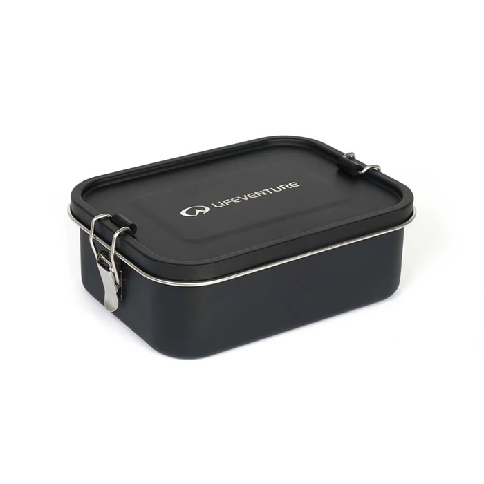 Lifeventure Stainless Steel Lunch Box   Madkasse-black Madlaving