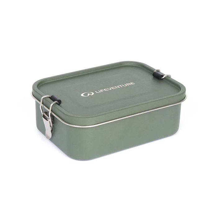 Lifeventure Stainless Steel Lunch Box   Madkasse-khaki Madlaving