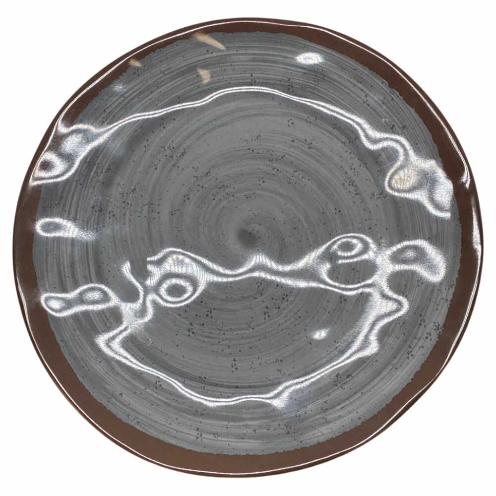 Melamin Frokosttallerken   Restsalg  -camp  Halo  Grey   Brown Frokost ø23