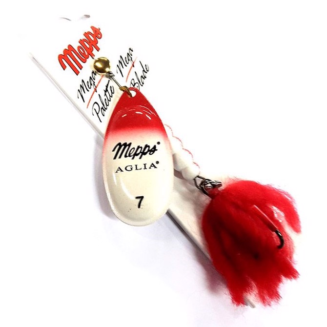 Mepps Aglia      Spinner 30    Red White Spinner