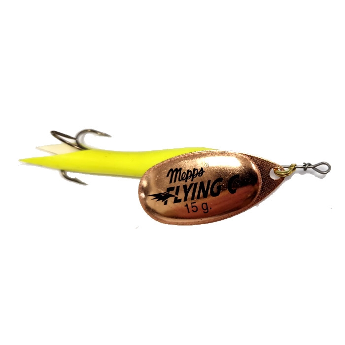 Mepps Flying   Upstream 15  -fluo Gul Kobber Kondomspinner