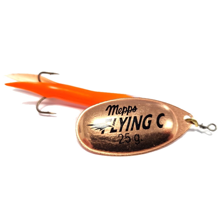 Mepps Flying   Upstream 25  -fluo Orange Kobber Kondomspinner