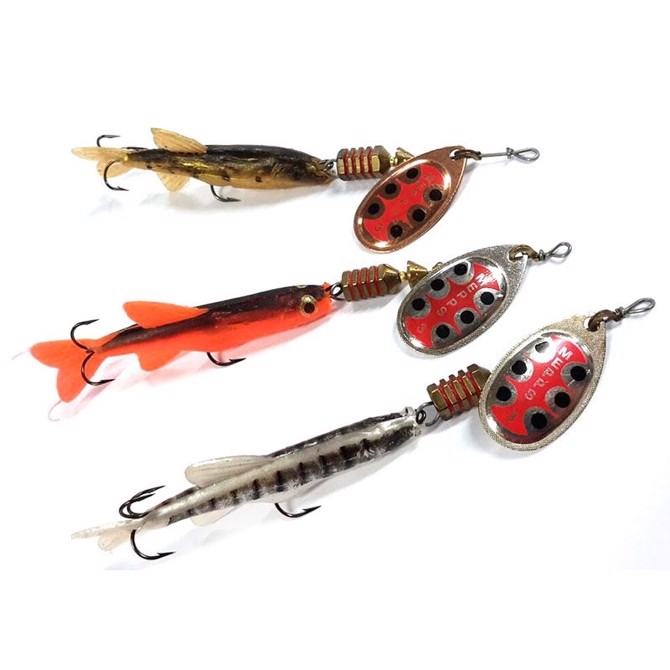 Mepps   Minno Spinner   Gummifisk-hvid Spinner