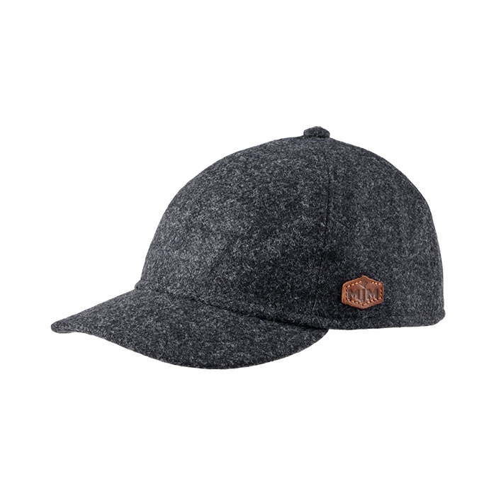Mjm Baseball Eco Merino Wool Cap  Dark Antracite-  Baseball Cap  Kasket