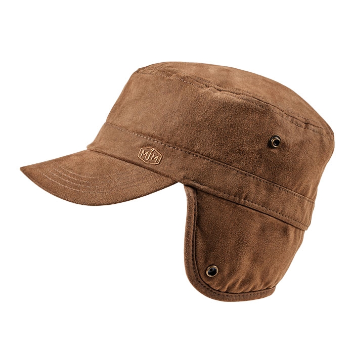Mjm Winter Cap   10165 Faux Suede   øreklap  Brown-  Vinterhue  Vinterkasket