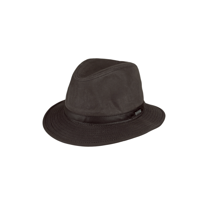 Mjm Zach   Oilskin Hat Brun