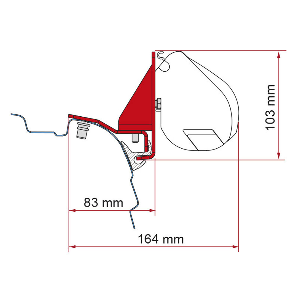 Monteringsbeslag Til F35pro Kit   T5 T6 Multirail Reimo  98655z155