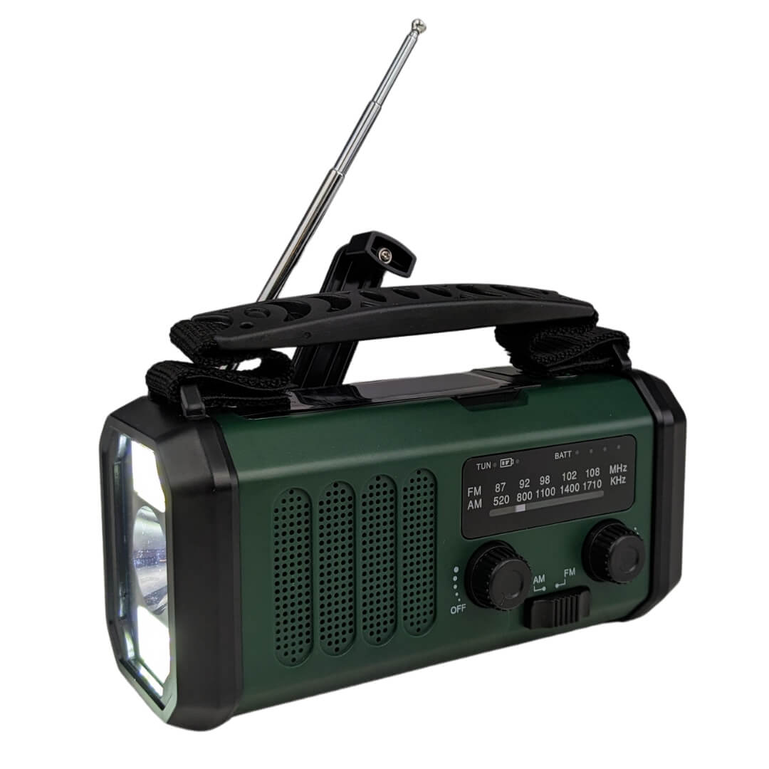 Nødradio     10 000 Mah Powerbank Håndsving Solcelle